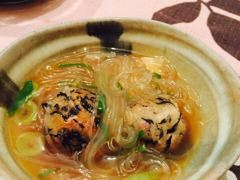 がんもどき団子の春雨あんかけ